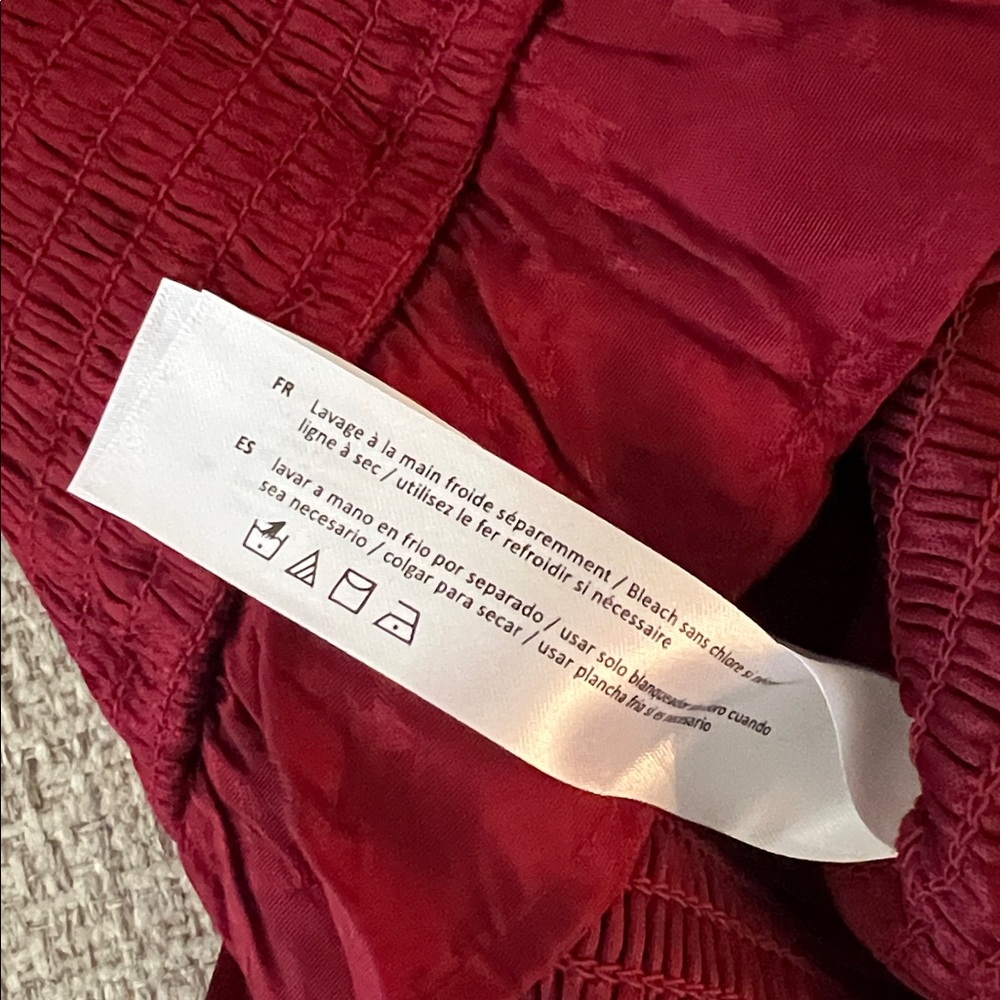 NWT BAND OF THE FREE Lea Rhubarb Smocked Crop Top - Picture 8 of 10